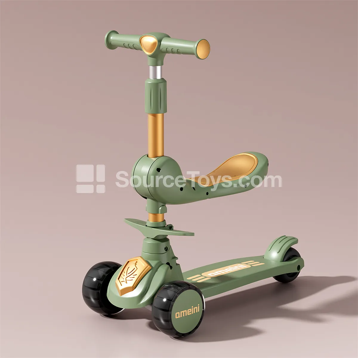 Scooter Ride-On with Seat (Red, Light Coffee, Green) Scooter Ride-On with Seat (Red, Light Coffee, Green)