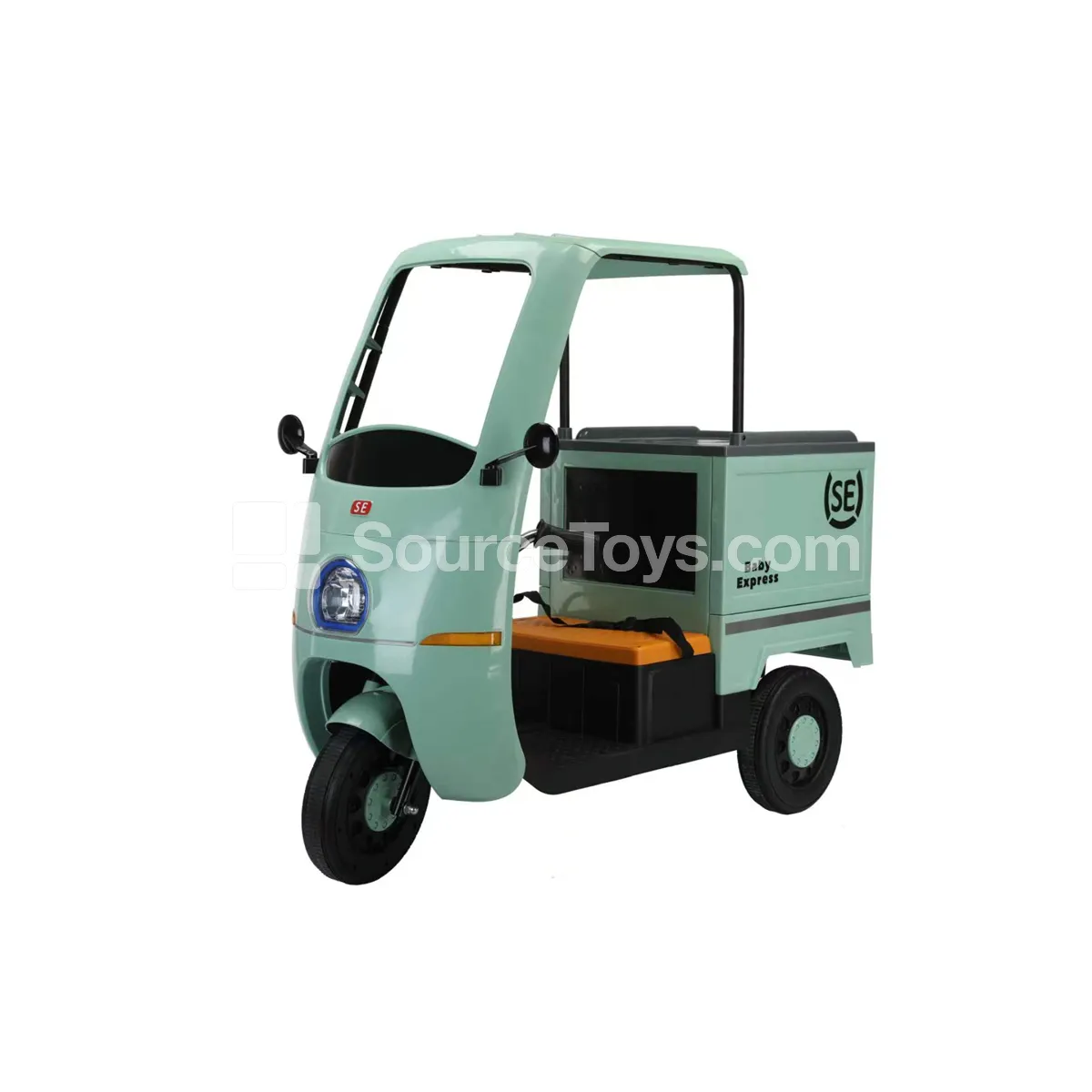 Electric Tricycle Ride-On (White/Blue/Green) Electric Tricycle Ride-On (White/Blue/Green)