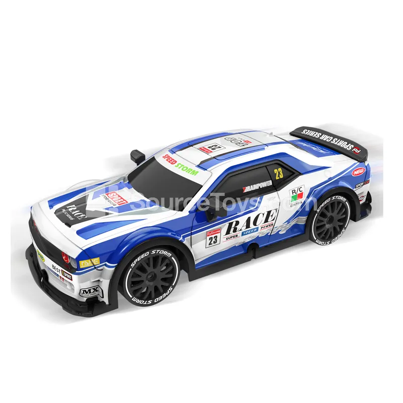 2.4G 1:20 4WD Drift RC Car with Lights, High Speed, PVC, 2 Sets of Wheels, Battery Included