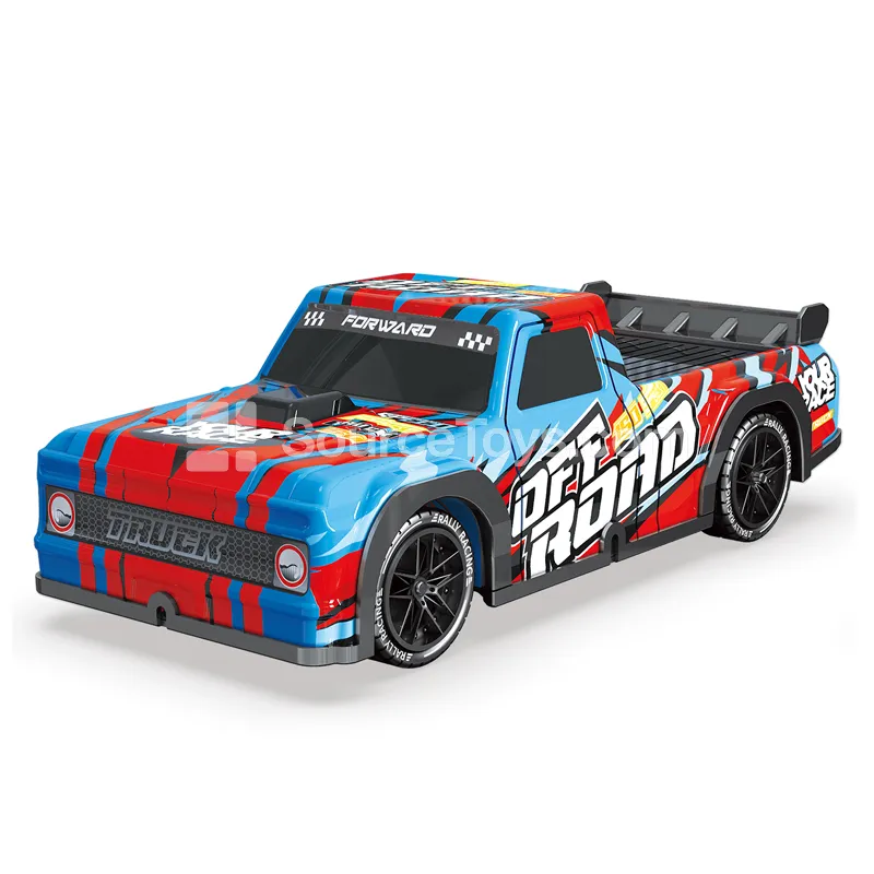2.4GHz 1:16 4WD Drift RC Car with Lights, High-Speed, Stunt Truck, Dual Speed, 2 Sets of Wheels