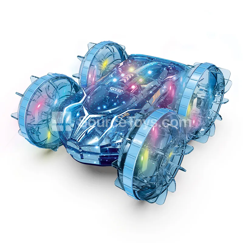 2.4G Amphibious Stunt RC Car with Lights & Dual Remote