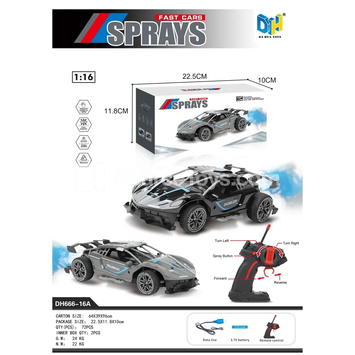Spray Remote Control Car Stunt Spray Remote Control Car Stunt