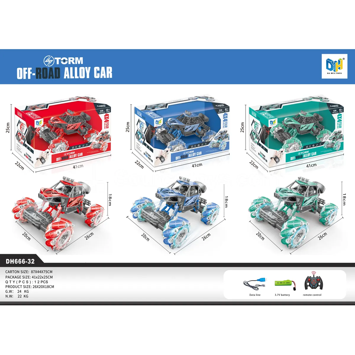 2.4G Remote Control Climbing Car with Lights & Music