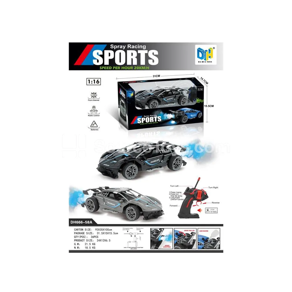 Spray RC Stunt Car with Battery Spray RC Stunt Car with Battery