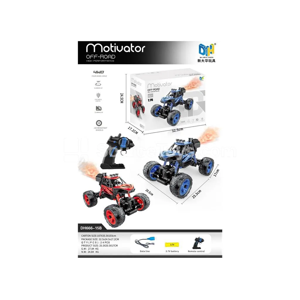 Spray Remote Control Car Alloy Off-Road High-Speed Climbing Stunt