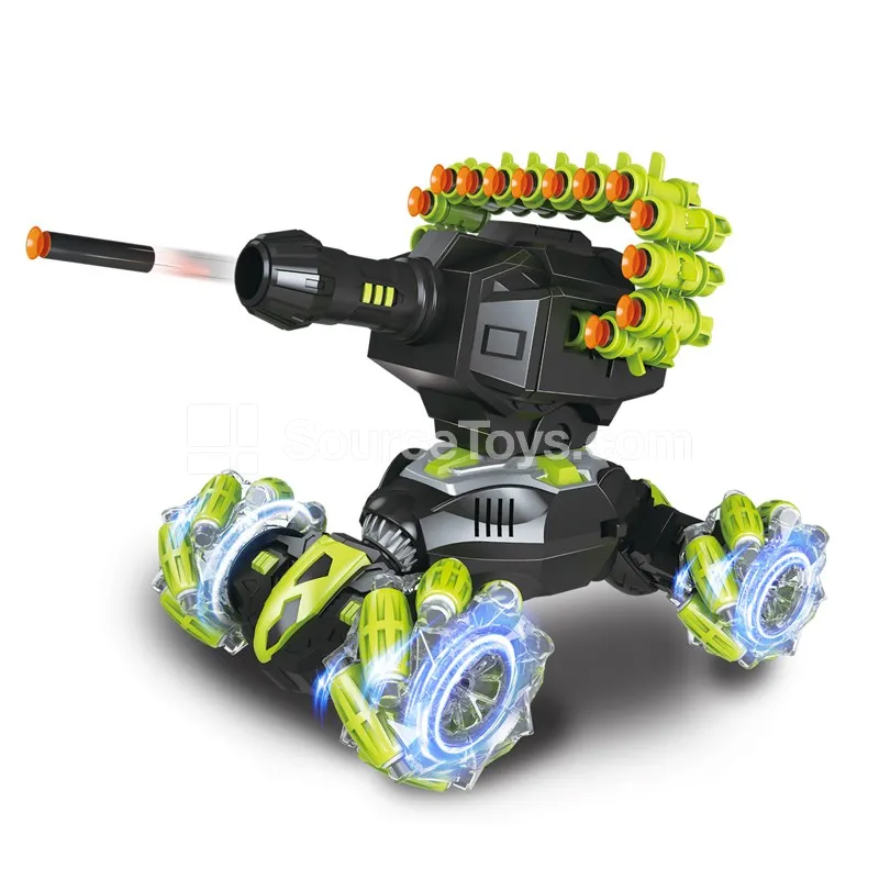 2.4G 2-in-1 Soft Bullet Deformable Stunt Car with Lights & Music, Dual Remote Control, Battery Included 2.4G 2-in-1 Soft Bullet Deformable Stunt Car with Lights & Music, Dual Remote Control, Battery Included