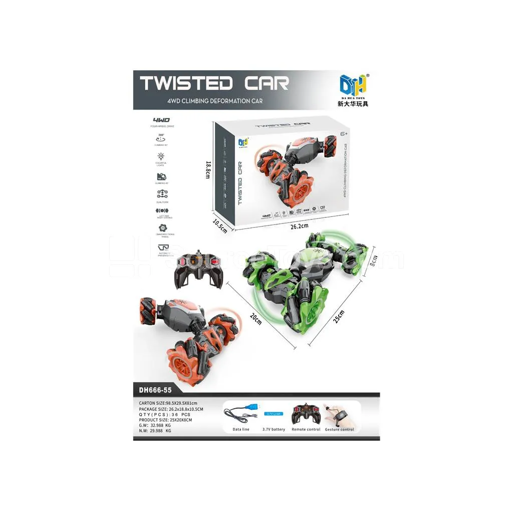 2.4G Stunt RC Car with Music, Dual Remote & Battery 2.4G Stunt RC Car with Music, Dual Remote & Battery
