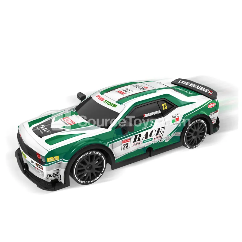 2.4G 1:20 4WD Drift RC Car with Lights, High Speed, PVC, 2-Speed, 2 Interchangeable Wheel Sets, Battery Included