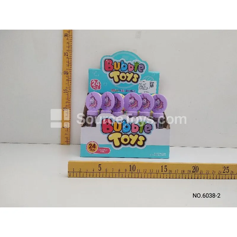 Cartoon Unicorn Bubble Wand 24PCS 35ml Box