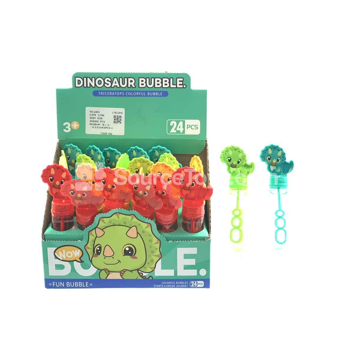 Triceratops Bubble Wand 24PCS/Box