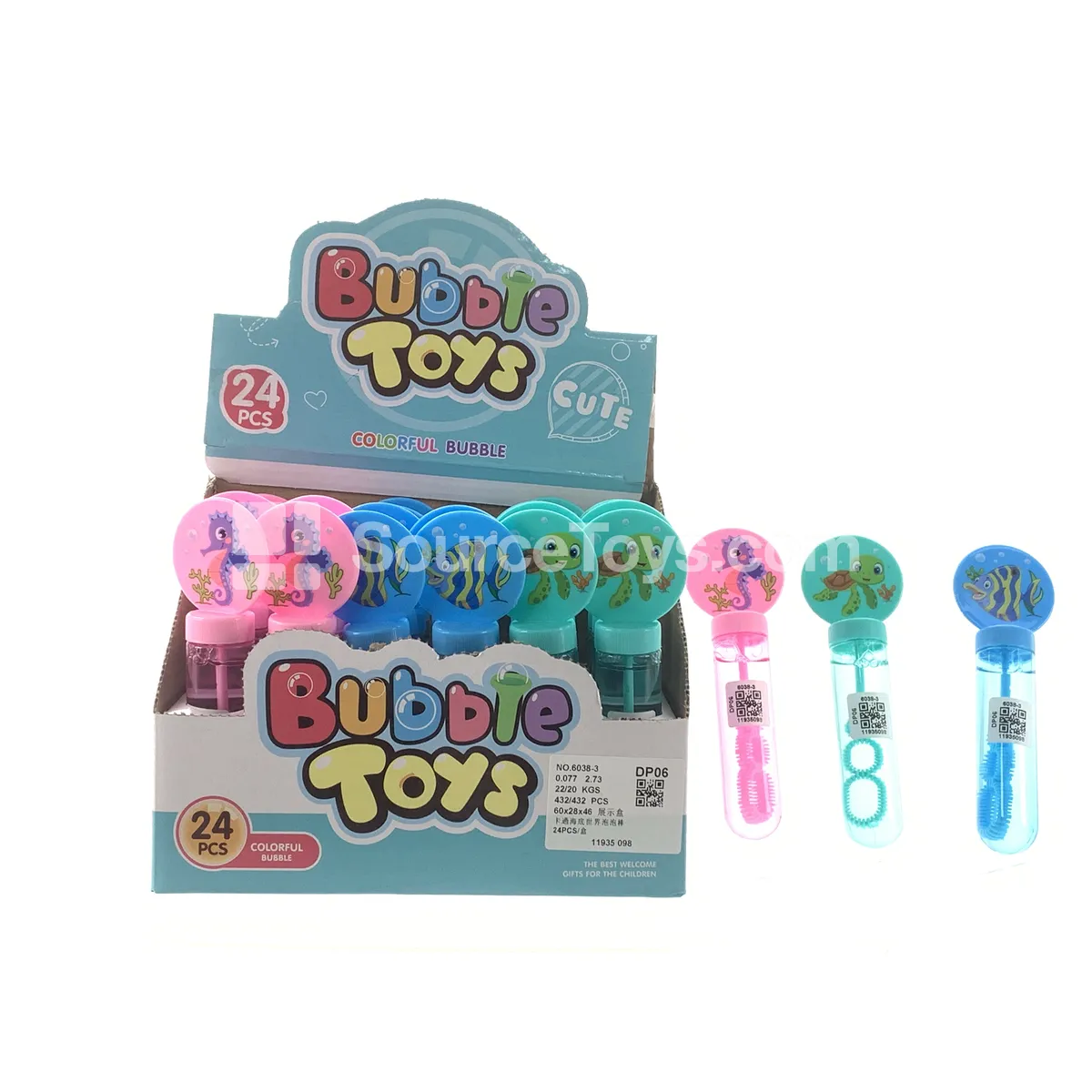 Cartoon Ocean World Bubble Stick 24pcs 35ml Cartoon Ocean World Bubble Stick 24pcs 35ml