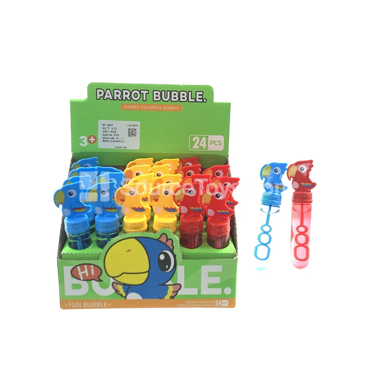 Parrot Bubble Wand 24PCS/Box Parrot Bubble Wand 24PCS/Box