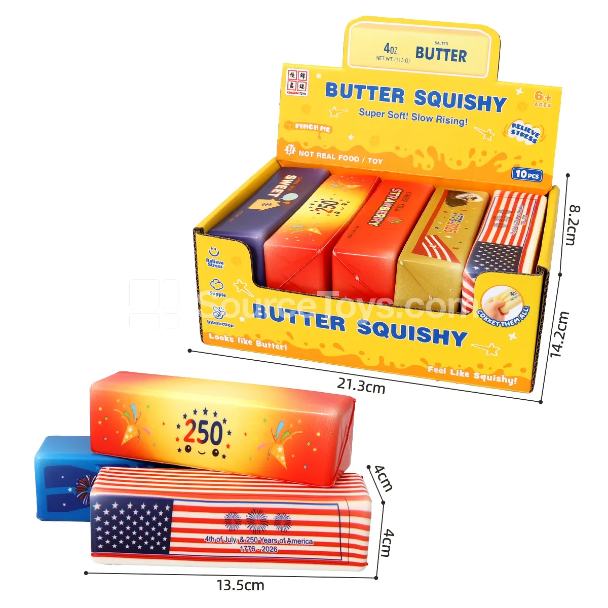 PU Slow-Rebound Printed Cheese Stick Small, Assorted Colors PU Slow-Rebound Printed Cheese Stick Small, Assorted Colors