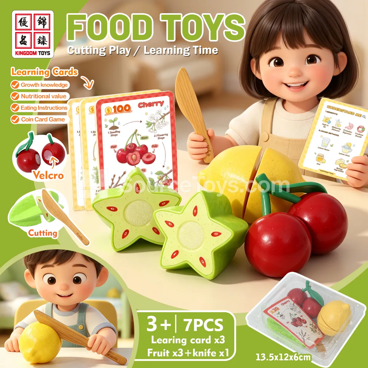 Fruit Pretend-Play Set: Lemon, Star Fruit & Cherry Fruit Pretend-Play Set: Lemon, Star Fruit & Cherry