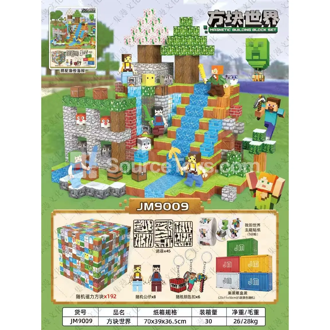 Magnetic Building Blocks 192PCS Container Set (1+4) Magnetic Building Blocks 192PCS Container Set (1+4)