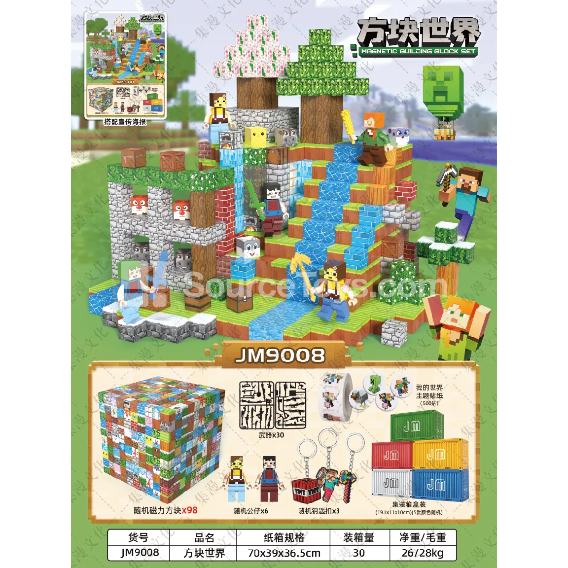 Magnetic Building Blocks 98PCS Container Set (1+4) Magnetic Building Blocks 98PCS Container Set (1+4)
