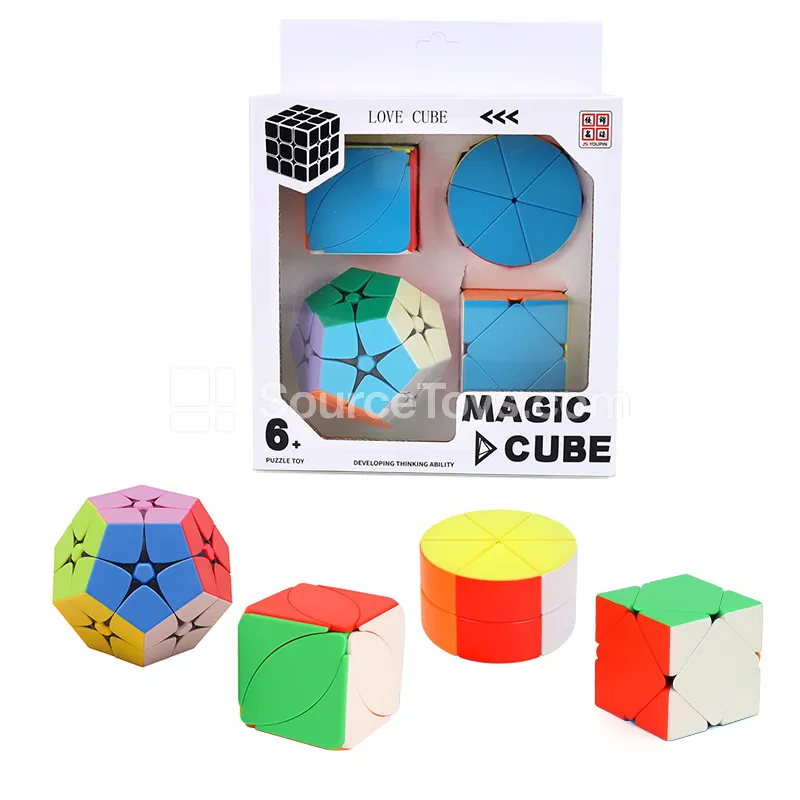 Solid Color Maple Leaf + 2nd Order Solid Cylinder + 2nd Order Megaminx + Solid Skewb Solid Color Maple Leaf + 2nd Order Solid Cylinder + 2nd Order Megaminx + Solid Skewb