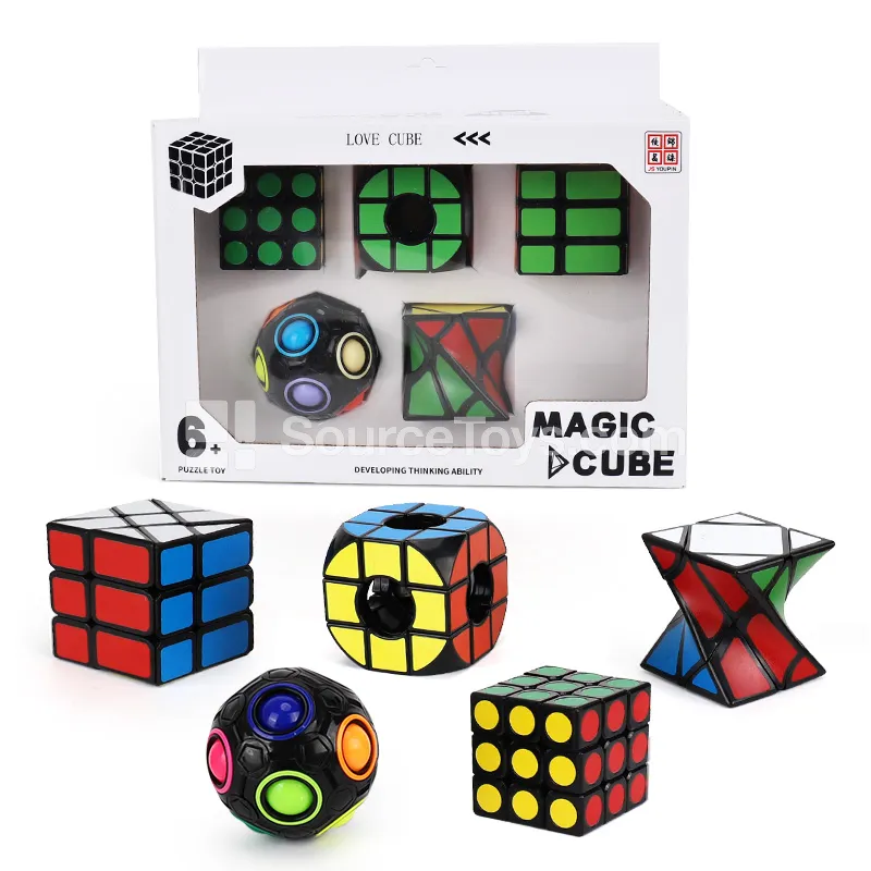 3x3 Black Base Magic Cube (UV Print) + 3x3 Black Base Hollow Magic Cube (UV Print) + Black Base Windmill (UV Print) + Black Base Twisted (UV Print) + Black Color Rainbow Ring 3x3 Black Base Magic Cube (UV Print) + 3x3 Black Base Hollow Magic Cube (UV Print) + Black Base Windmill (UV Print) + Black Base Twisted (UV Print) + Black Color Rainbow Ring