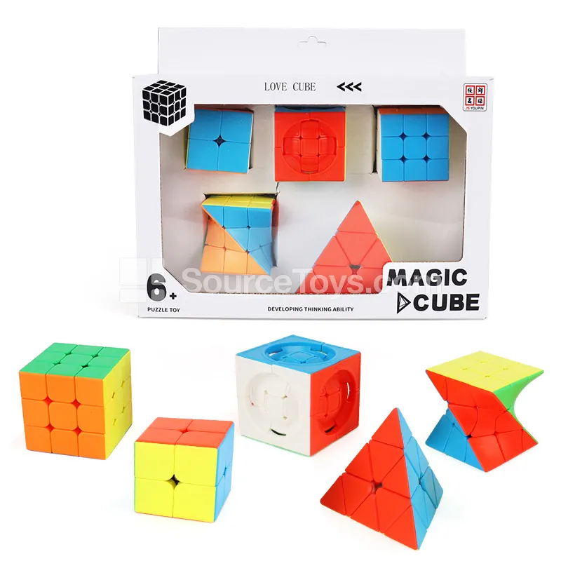 2x2 Magic Cube + Circle Cube + 3x3 Magic Cube + Twisted Cube + 3x3 Pyramid Cube 2x2 Magic Cube + Circle Cube + 3x3 Magic Cube + Twisted Cube + 3x3 Pyramid Cube