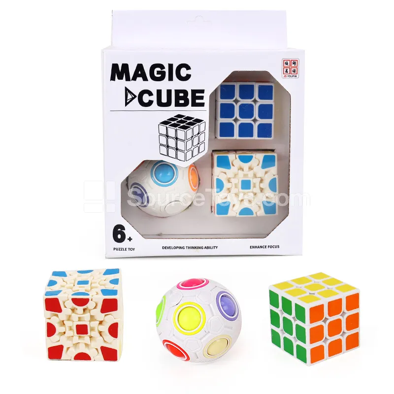 3x3 Cube + Gear Cube + Rainbow Ball (with Bearings) 3x3 Cube + Gear Cube + Rainbow Ball (with Bearings)
