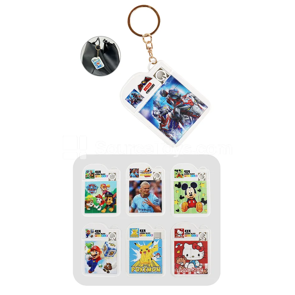Cartoon Klotski Puzzle Keychain 5.4*7.4cm Cartoon Klotski Puzzle Keychain 5.4*7.4cm