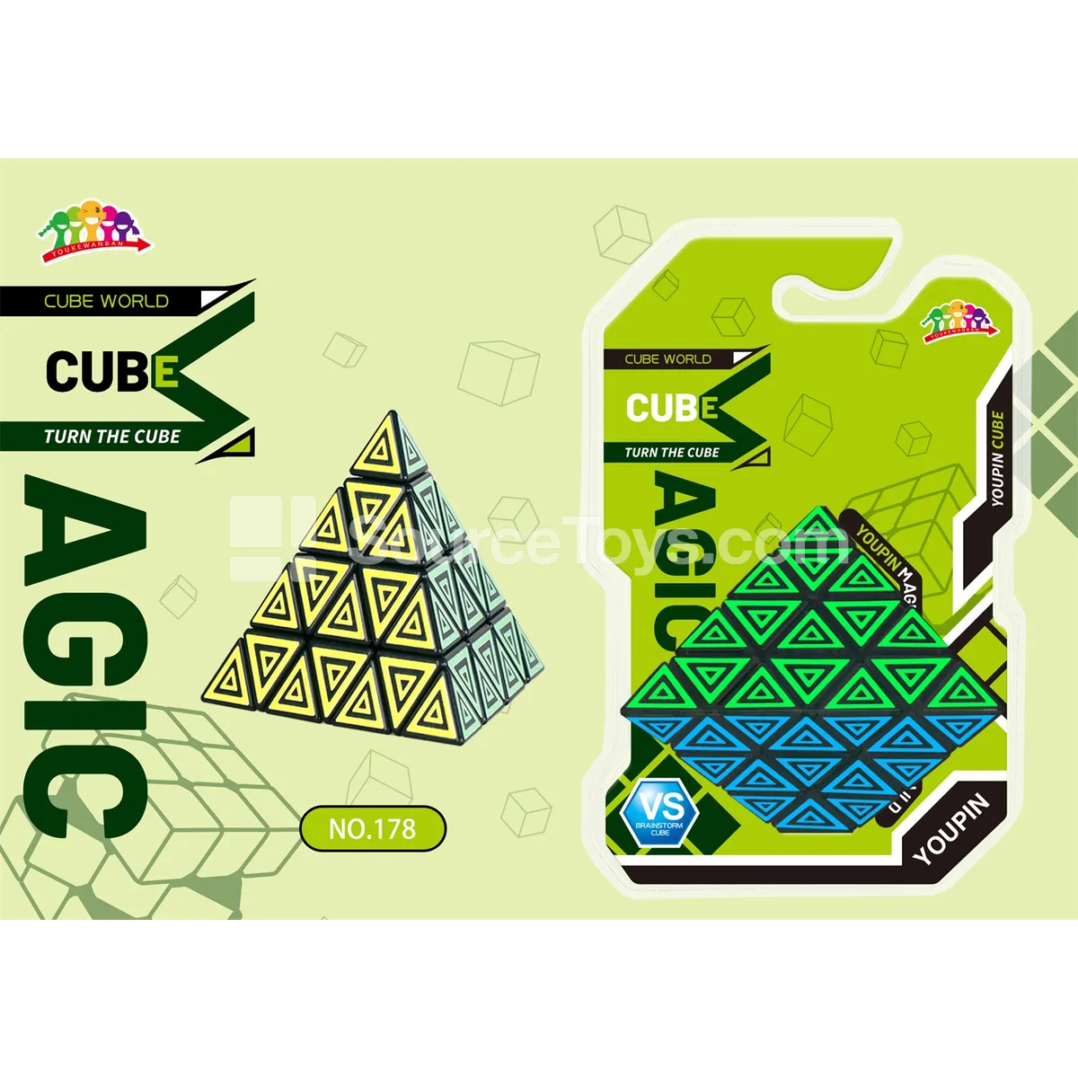 4-Layer Pyraminx Puzzle Black Base 4-Layer Pyraminx Puzzle Black Base