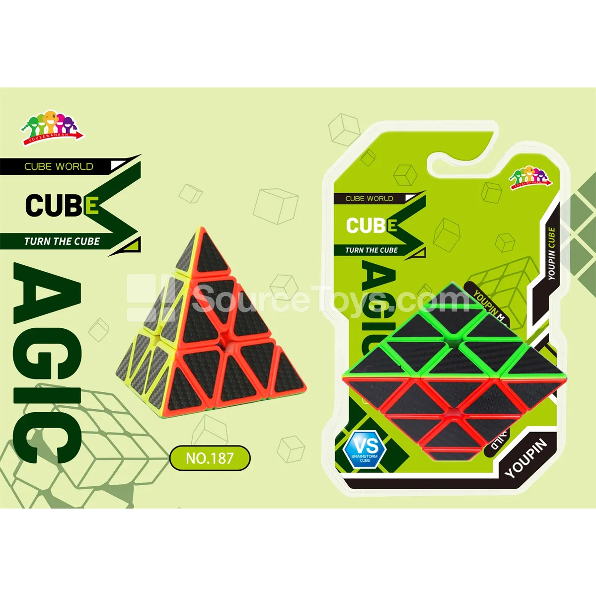 3x3 Pyramid Carbon Fiber Puzzle