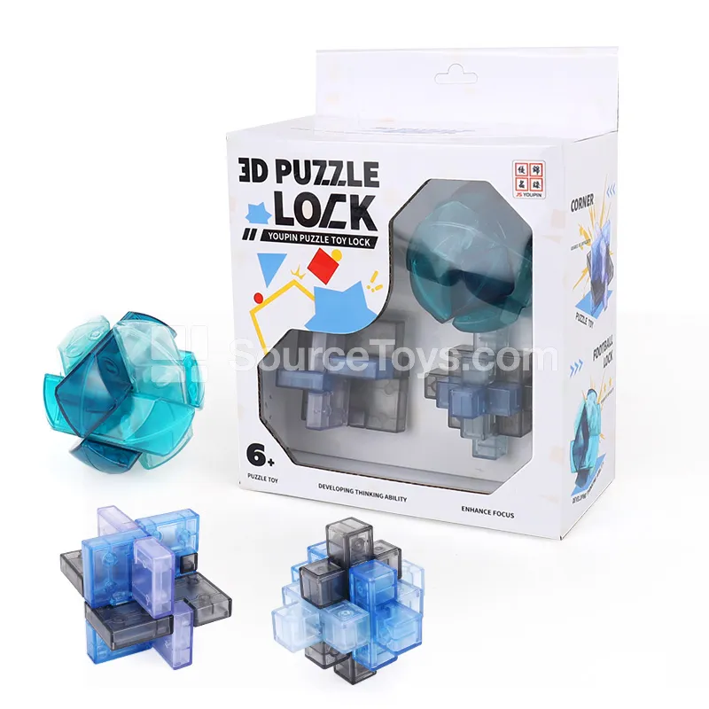 Three-Piece Interlocking Puzzle Set