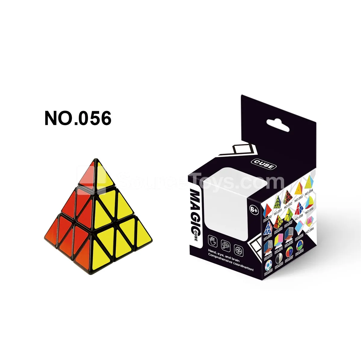 3x3 Pyramid Sticker Puzzle with Pearl Finish 3x3 Pyramid Sticker Puzzle with Pearl Finish