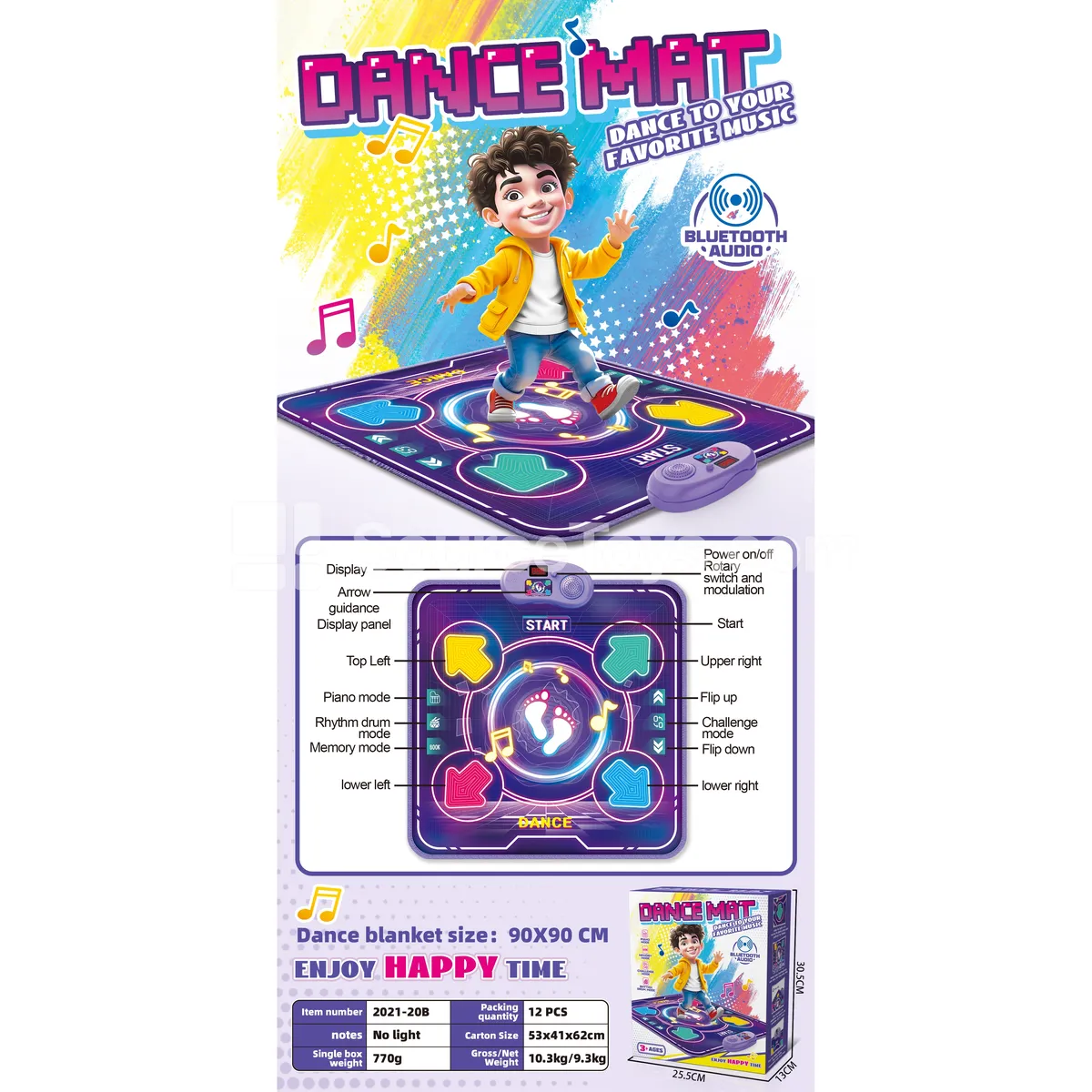 Wireless Bluetooth Music Dance Mat, Dance Pad for Exercise Wireless Bluetooth Music Dance Mat, Dance Pad for Exercise