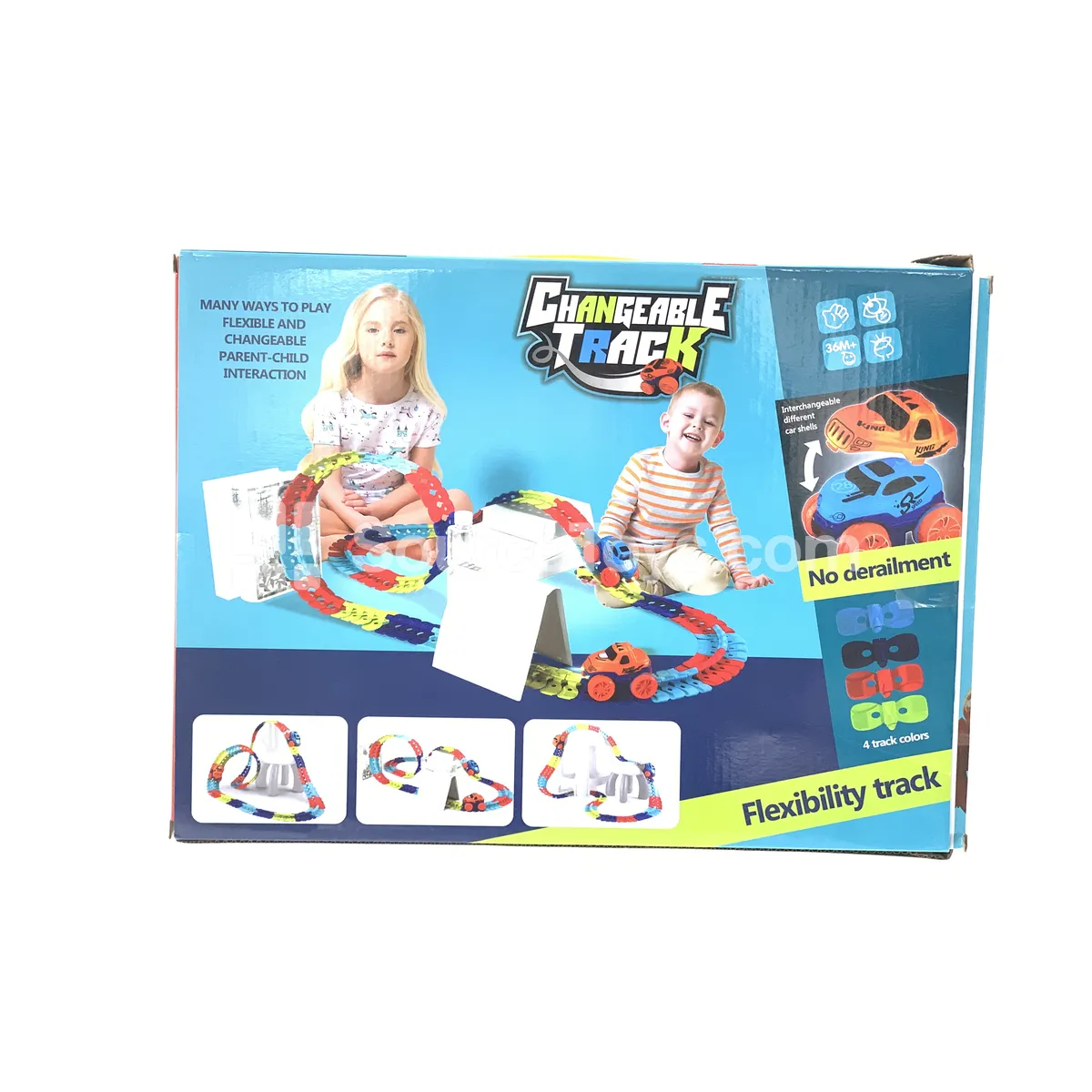 138pcs Flexible Track Car Set – DIY Soft Vinyl Assembly Roller Coaster Pretend-Play Toy 138pcs Flexible Track Car Set – DIY Soft Vinyl Assembly Roller Coaster Pretend-Play Toy
