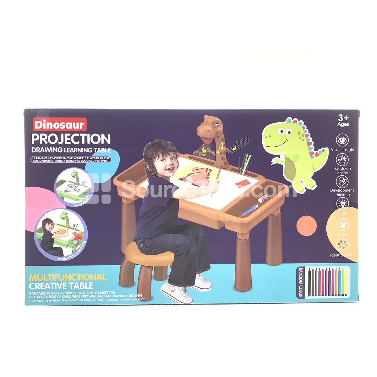 Dinosaur Projection Drawing Desk (Yellow with Music) Dinosaur Projection Drawing Desk (Yellow with Music)