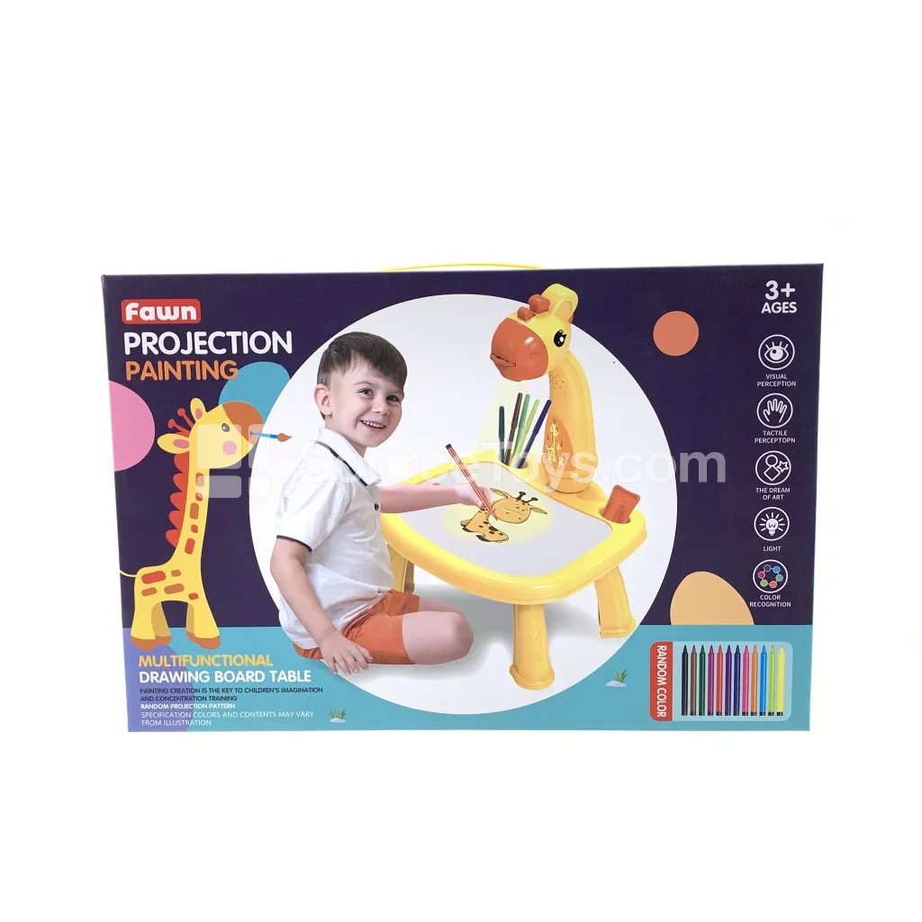 Projection Drawing Desk with Music (Yellow)
