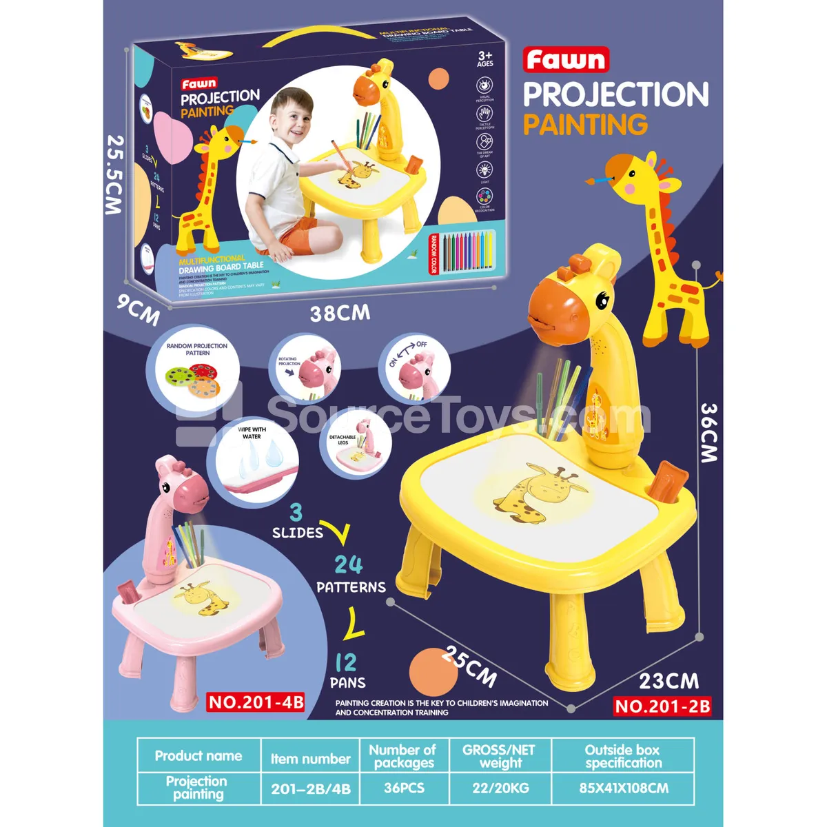 Deer Projection Drawing Table (Yellow, No Music) Deer Projection Drawing Table (Yellow, No Music)