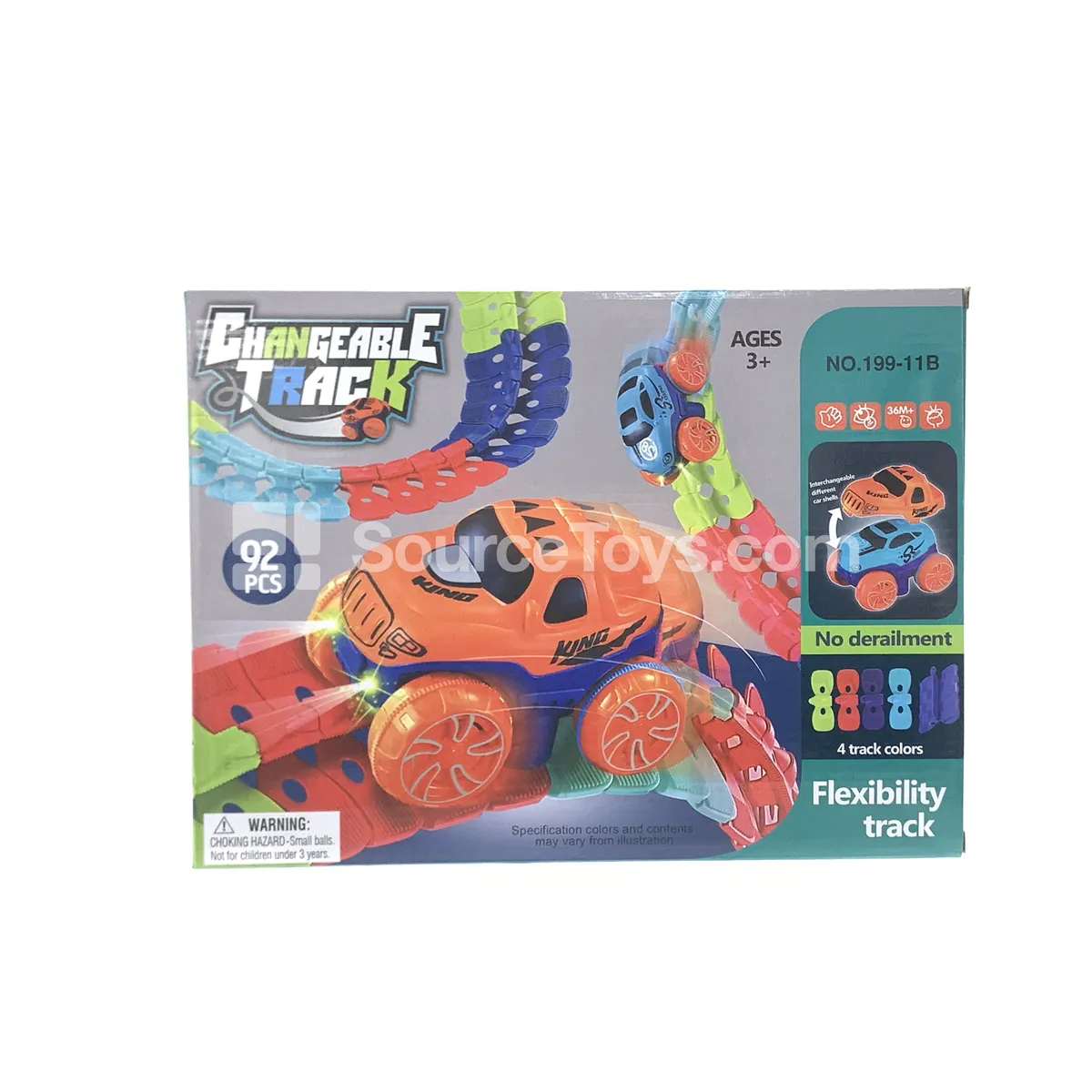 Flexible Track Car Set 92pcs DIY Pretend-Play Assembly Toy Flexible Track Car Set 92pcs DIY Pretend-Play Assembly Toy