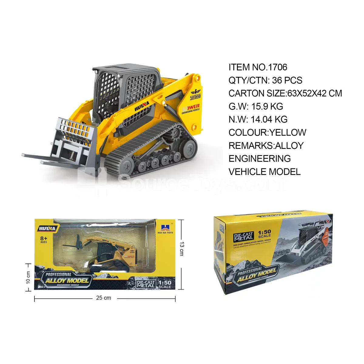 1:50 Static Crawler Forklift Model 1:50 Static Crawler Forklift Model