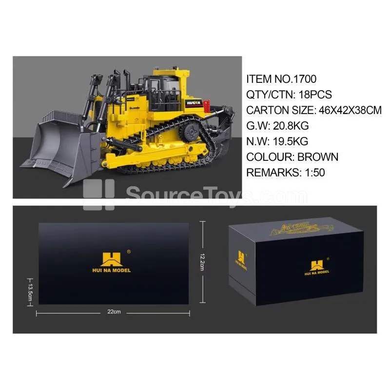 1:50 Alloy Heavy Bulldozer Static Model 1:50 Alloy Heavy Bulldozer Static Model