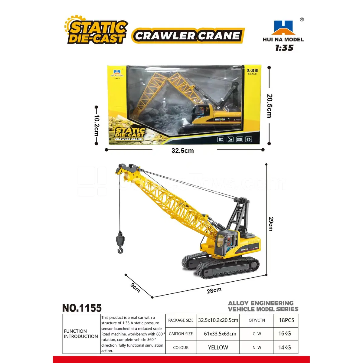 1:35 Alloy Tracked Crane Model 1:35 Alloy Tracked Crane Model