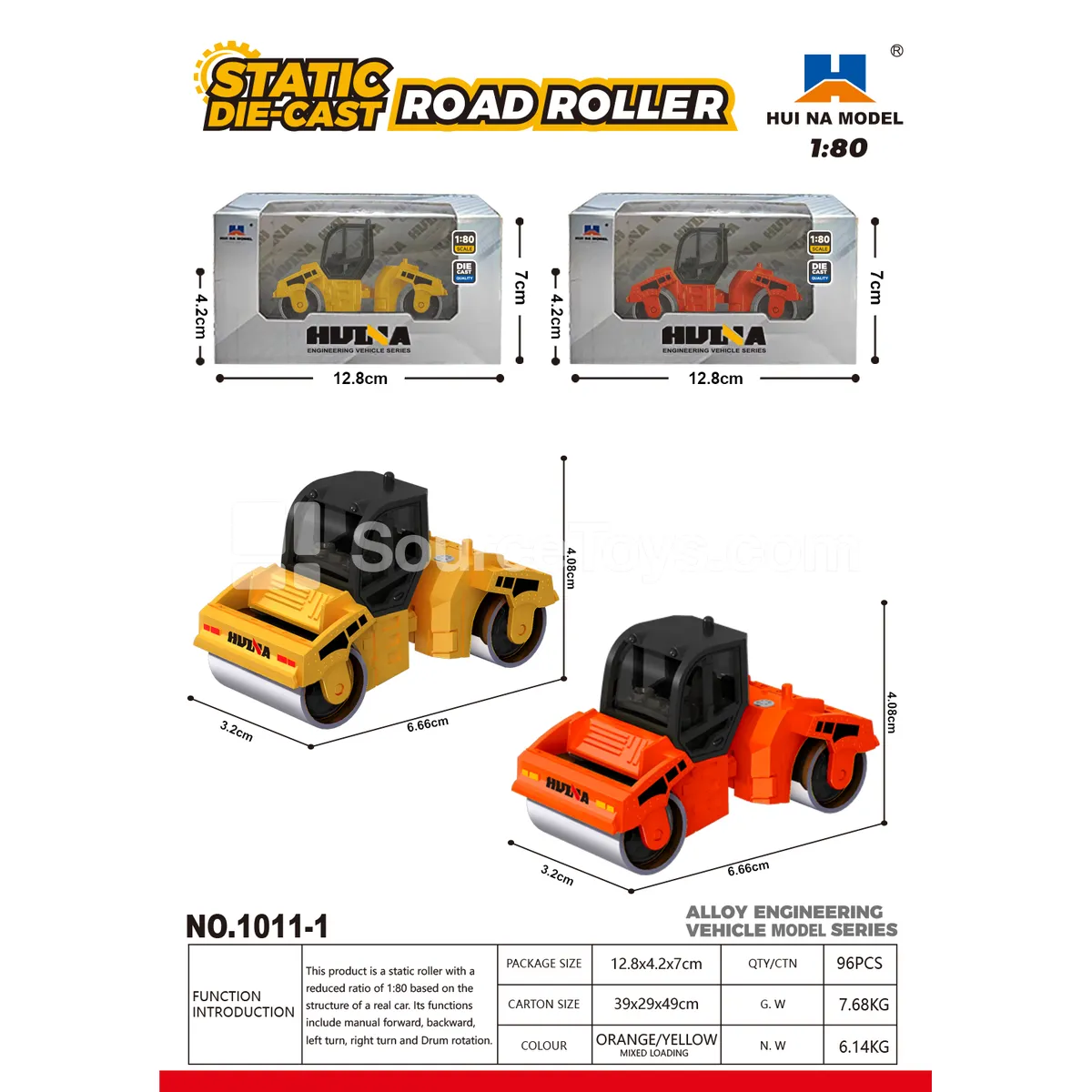 1:80 Alloy Road Roller Model 1:80 Alloy Road Roller Model