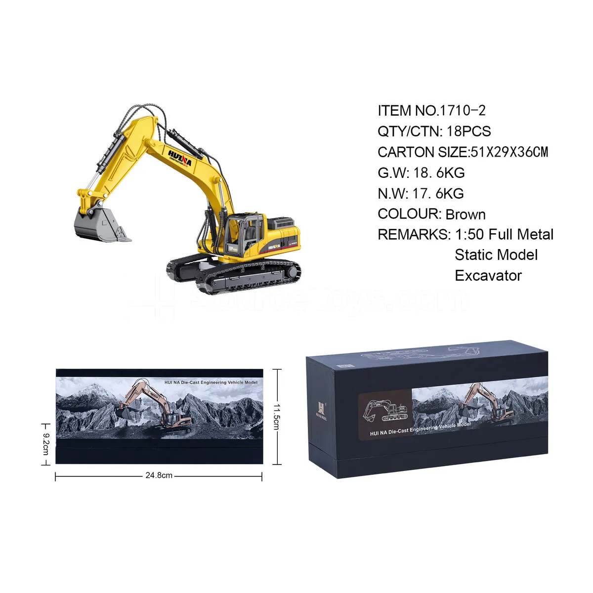 1:50 Alloy Excavator Static Model 1:50 Alloy Excavator Static Model
