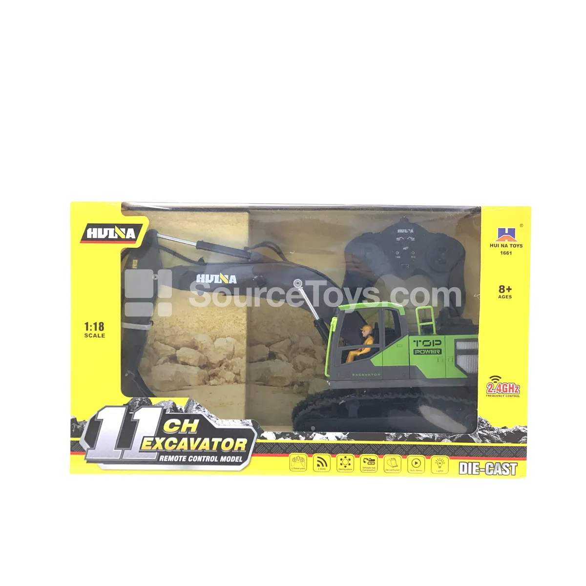 1:18 11-Channel Alloy RC Excavator 1:18 11-Channel Alloy RC Excavator