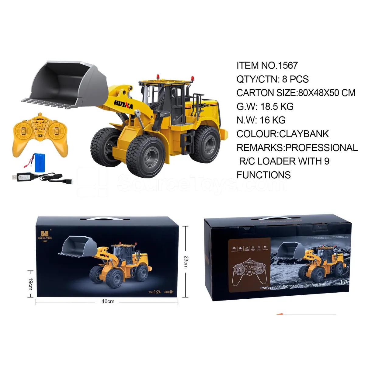 1:24 Nine-Channel Remote Control Loader 1:24 Nine-Channel Remote Control Loader