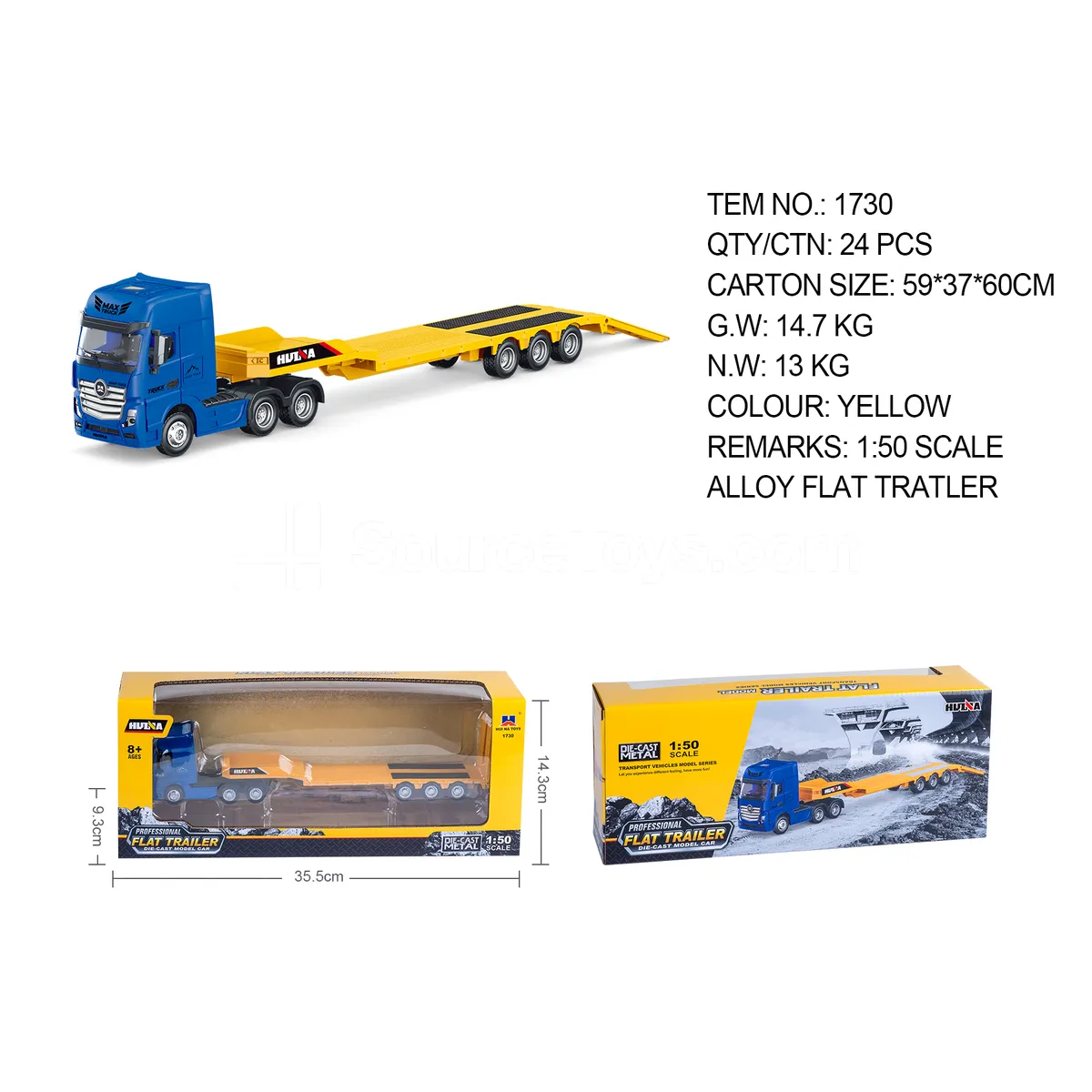 1:50 Alloy Flatbed Truck Static Model 1:50 Alloy Flatbed Truck Static Model