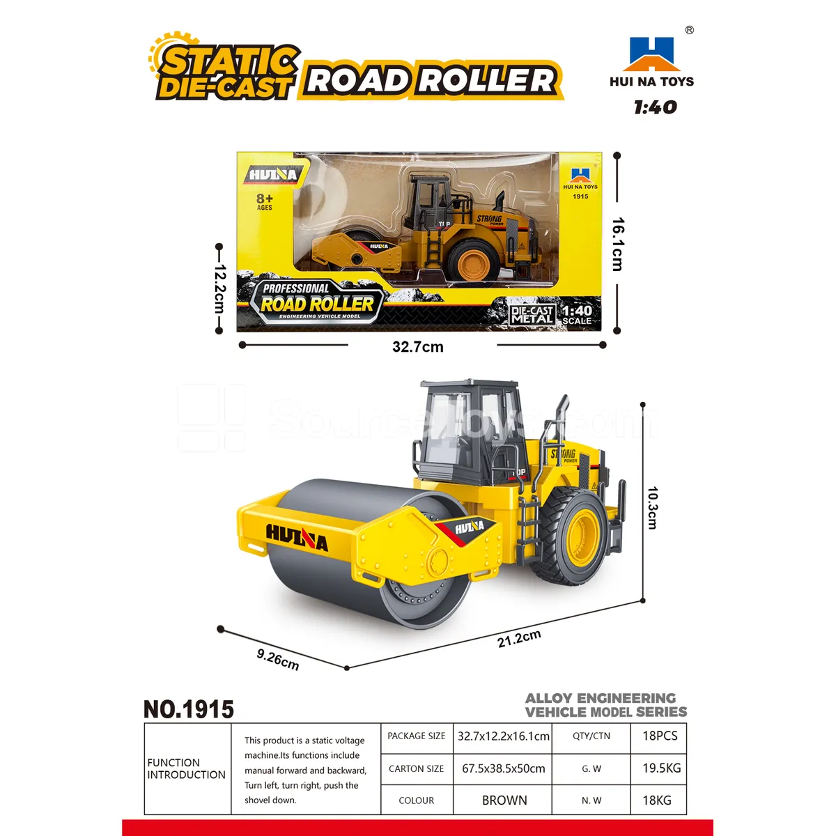 1:40 Alloy Roller Static Model 1:40 Alloy Roller Static Model
