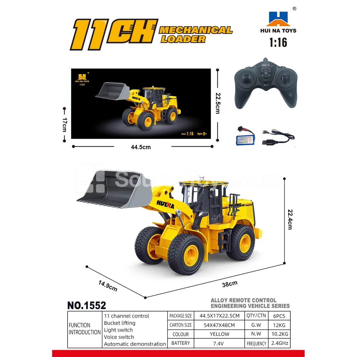 1:16 Eleven-Channel Alloy Remote Control Loader