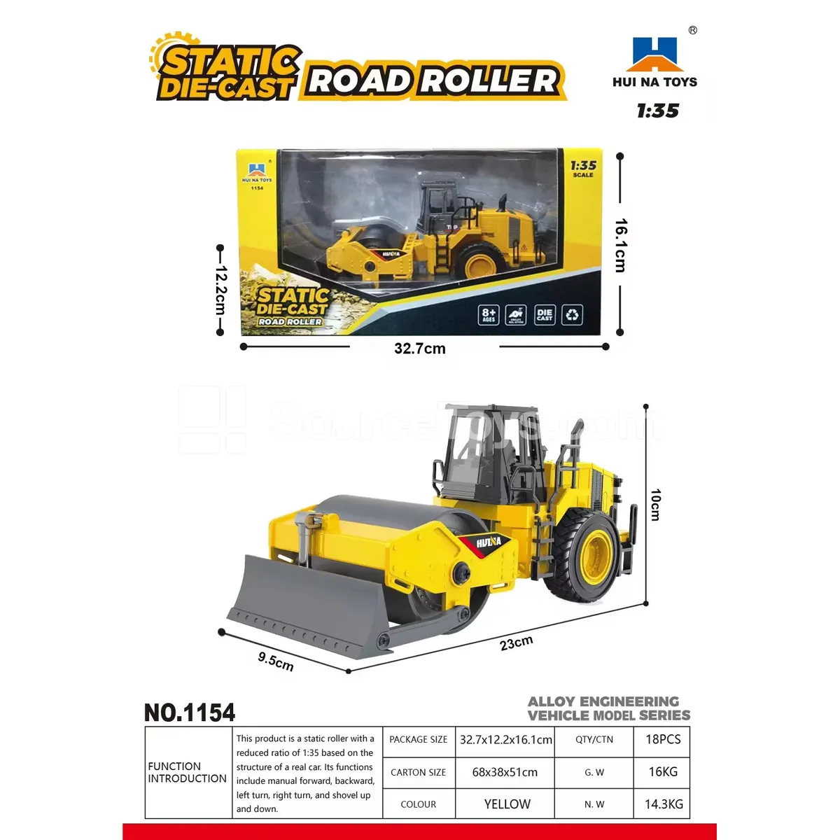 1:35 Alloy Road Roller Model