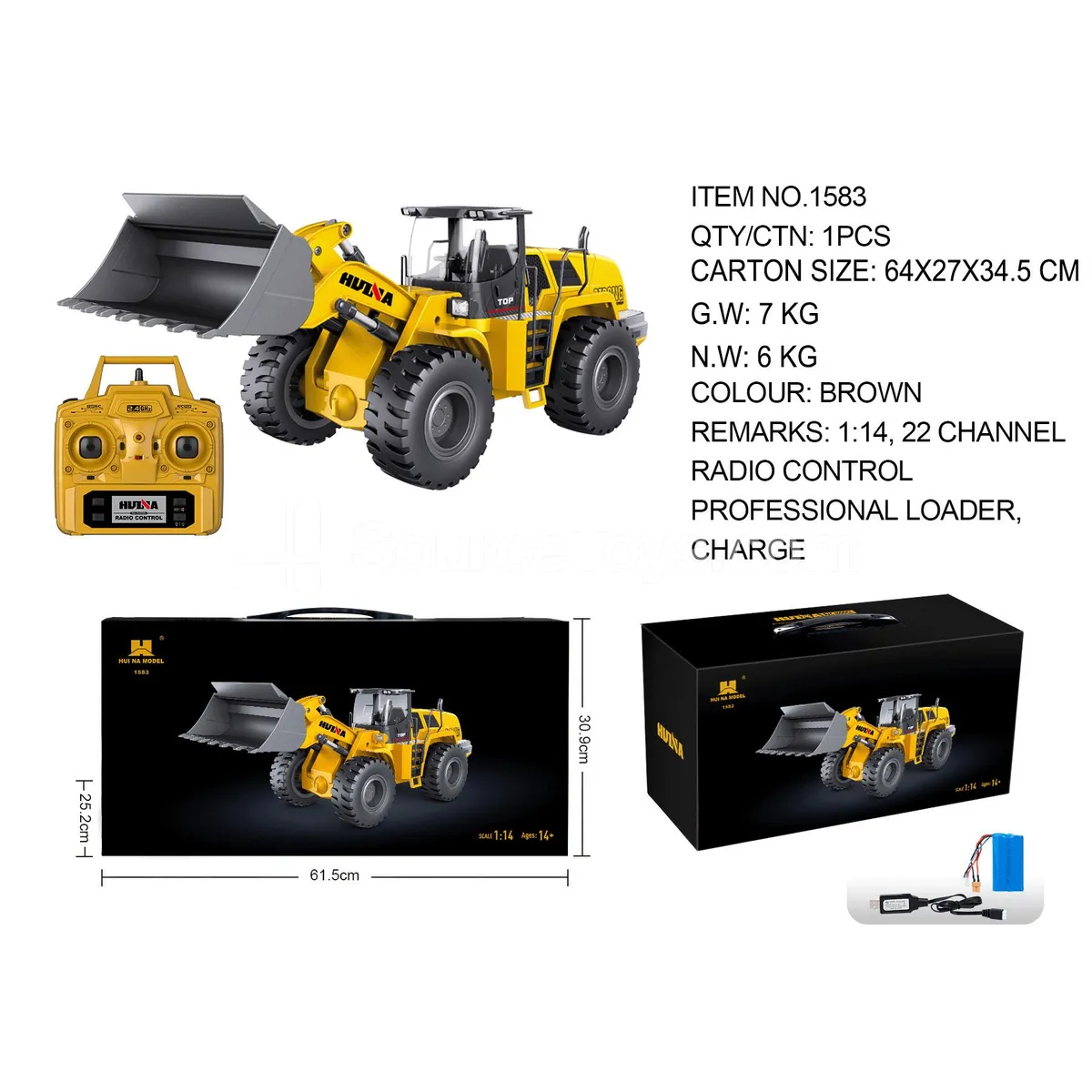 1:14 24-Channel Alloy Remote Control Loader