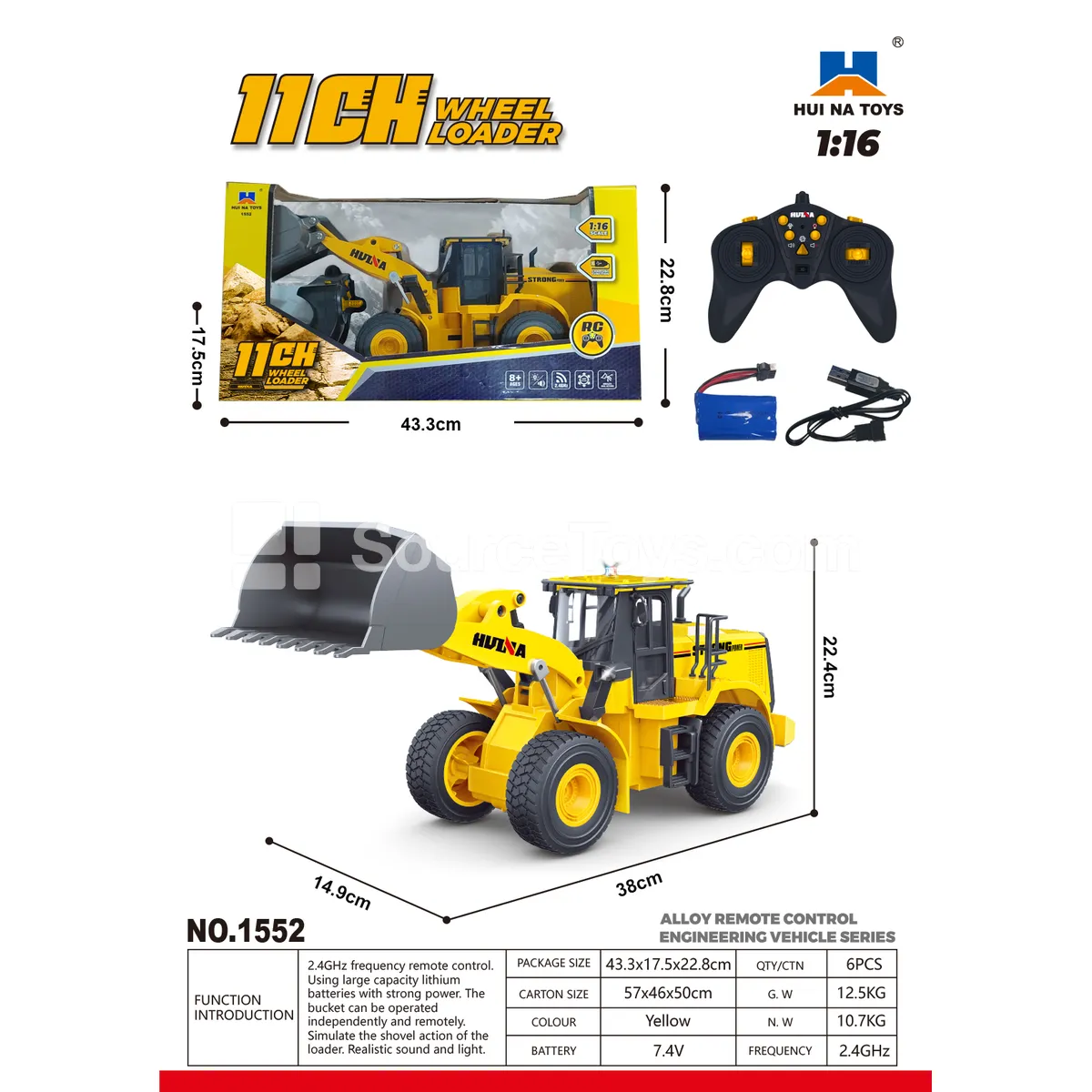 1:16 11-Channel Alloy Remote Control Loader 1:16 11-Channel Alloy Remote Control Loader