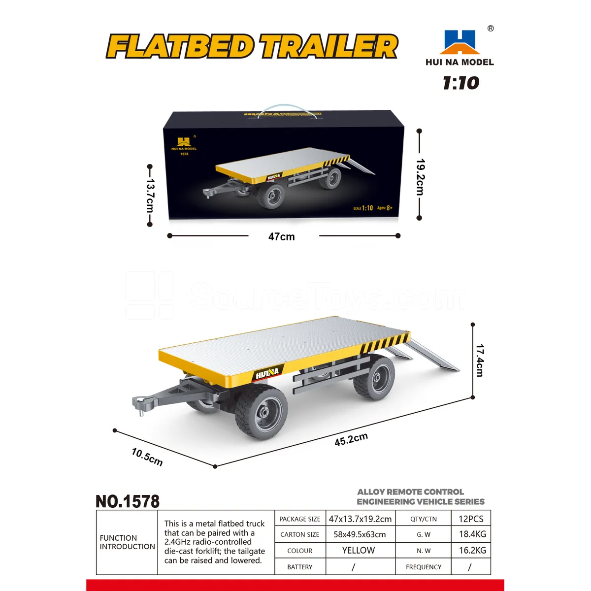 1:10 Alloy Flatbed Truck
