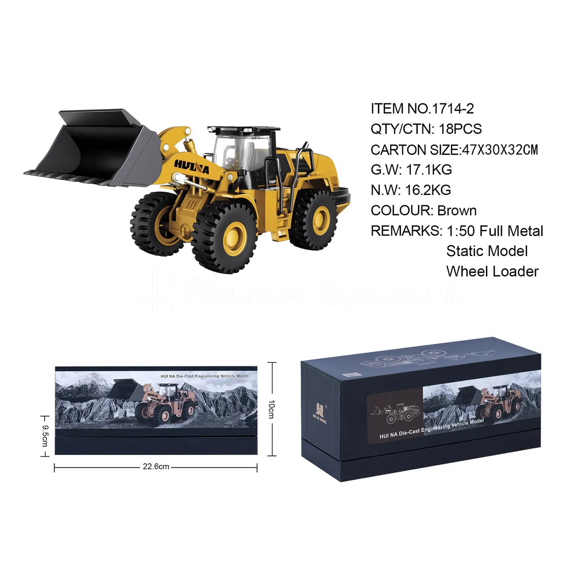 1:50 Alloy Wheel Loader Static Model